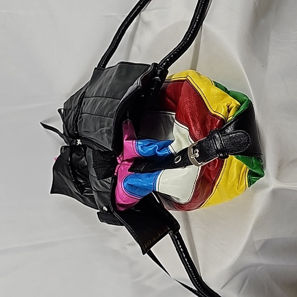 Colorful Striped Leather Bag - Picture 8 of 9